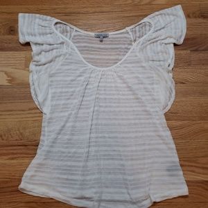 Charlotte Russe Flare Sleeve Short Sleeve Sweater